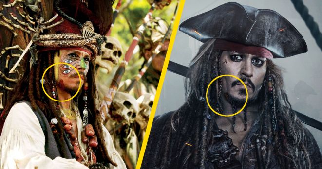 Piráti z Karibiku: Všimli jste si červené skvrny na čelisti Jacka Sparrowa? Vysvětlíme, co znamená